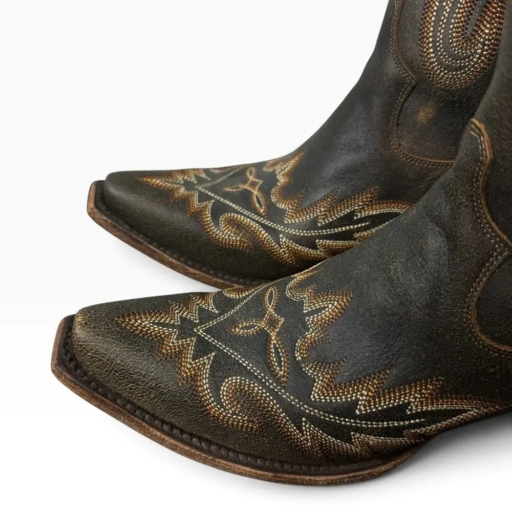 Lane Lexington OTK Womens 7.5 Over Knee Corset Western Cowboy Boots Leather